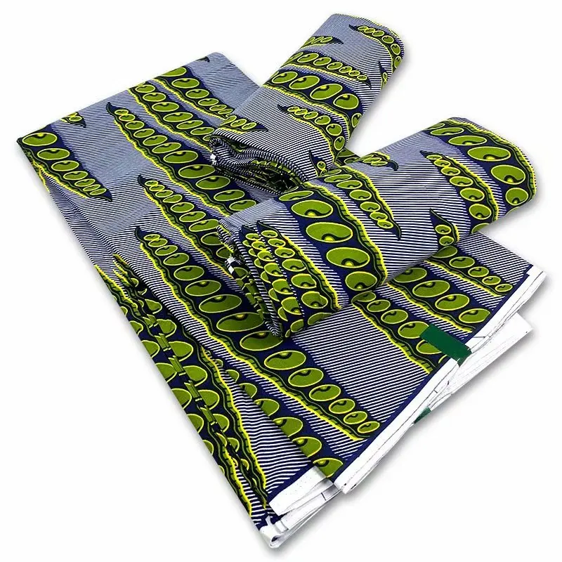 

Real Wax Ankara Prints Fabric Sewing African Dress Tissu Patchwork Making Craft Loincloth 100% Cotton Top Quality Material F6-8