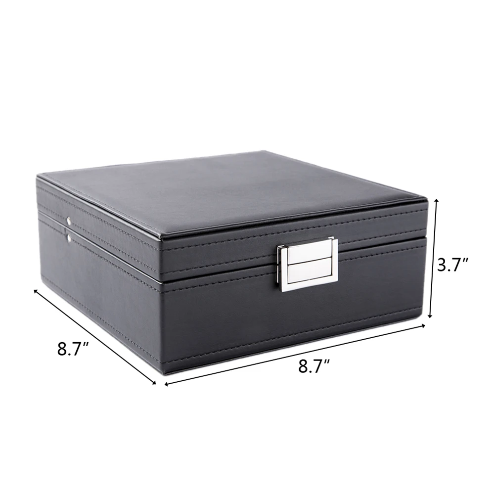 

50 Slot Jewelry Box Earring Organizer With Large Mirror