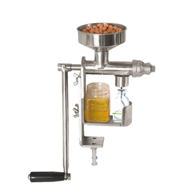 

1pc Manual Oil Presser Machine Household Peanut Seeds Nuts Soya Oil Expeller Press Health Stainless Steel Oil Extractor HY-03