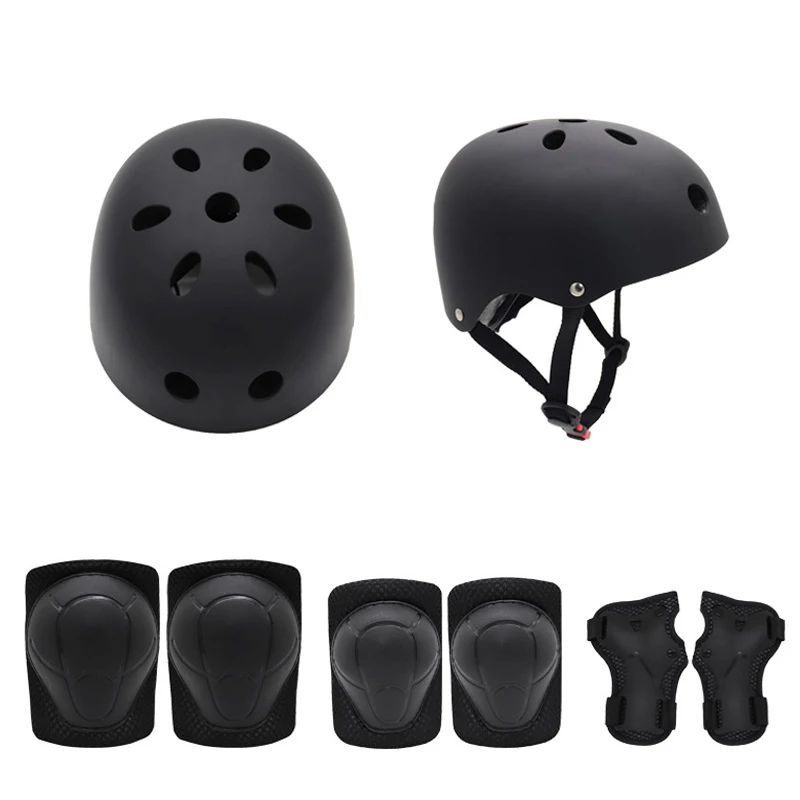 7 шт. Детский Регулируемый шлем для катания на роликах|Брекеты и подставки| |