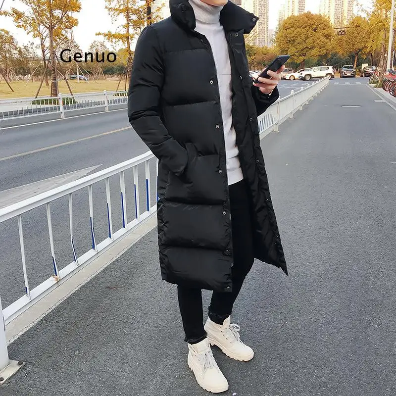 Mens Winter Casual Long Down Jackets Coat Man High Quality Casual Fashion Pike Jacket  4Xl Men Thick Windbreaker Jacket