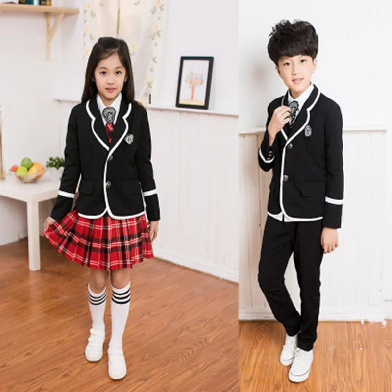 Новая Осенняя форма школьные детские костюмы школьная для мальчиков и девочек