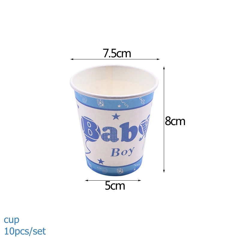 B02-10pcs Розовый синий детский душ одноразовая посуда подстилка для маленьких мальчиков и девочек бумажная тарелка Салфетка Для детей день рождения пол раскрывает декоративная столовая посуда - Цвет: B02-10pcs