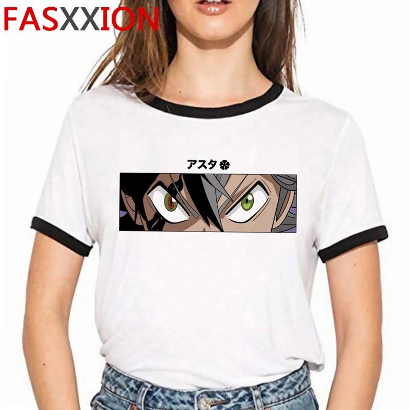 

Аста черный клевер одежда в стиле милитари для мужчин kawaii Белая футболка 2021 футболка каваи принтовые тройники для женщин