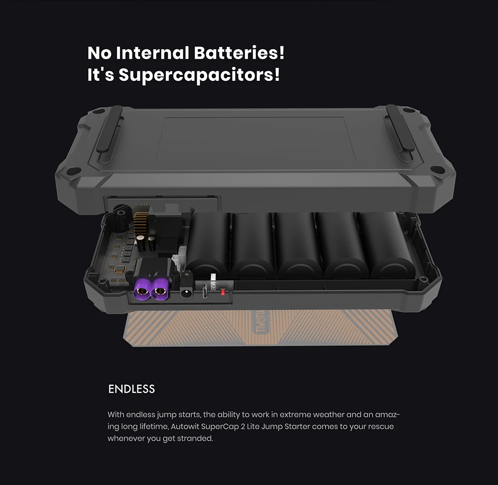 Autowit SuperCap 2 Lite 12В безбатарейный стартер (до 5,0 л газа, 3,5л