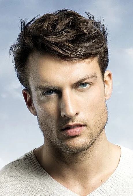 Мужской парик головной убор белые короткие волосы для среднего возраста