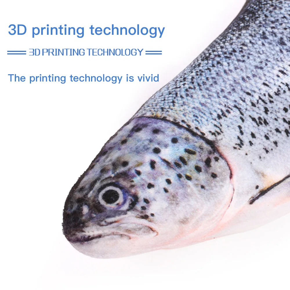 3D Рыба подарки плюшевый Кот Интерактивная игрушка для питомцев кошачья мягкая