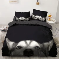 3d aniaml duvet quilt cover set cute bed linen with pillowcase bed comforters for adults kids gift dogs pet dog cat bedding set
