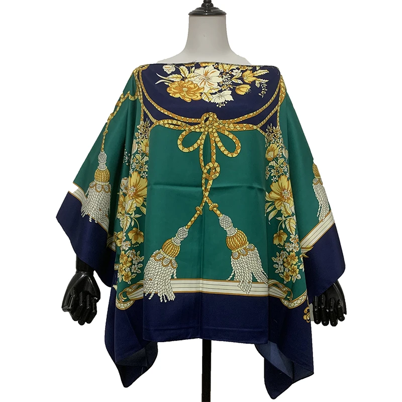 Новейшие стильные европейские топы с принтом из 2021 шелка необходимые товары для