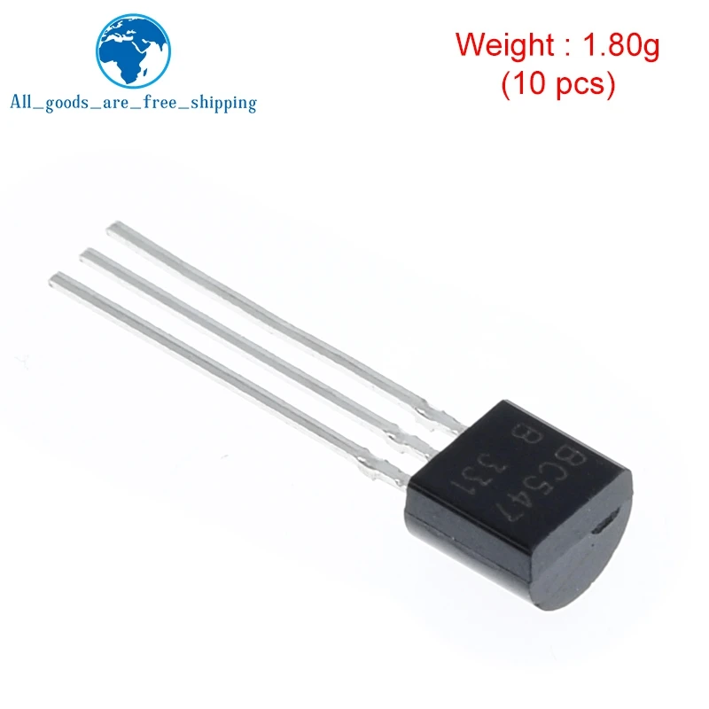 100 шт./пакет BC547 TO 92 45V / 0.1A NPN транзистор низкой мощности|Транзисторы| |