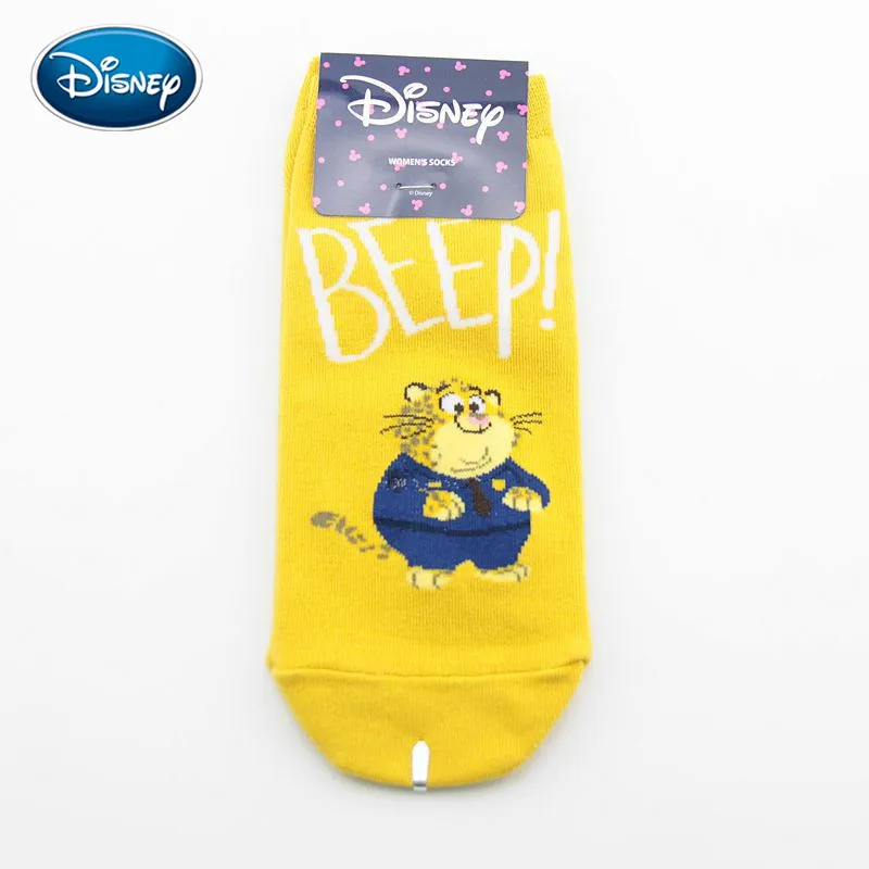 Disney Crazy animal city print Весна и лето тонкие хлопковые женские милые спортивные носки-лодочки с закрытым носком короткие носки - Цвет: Color2