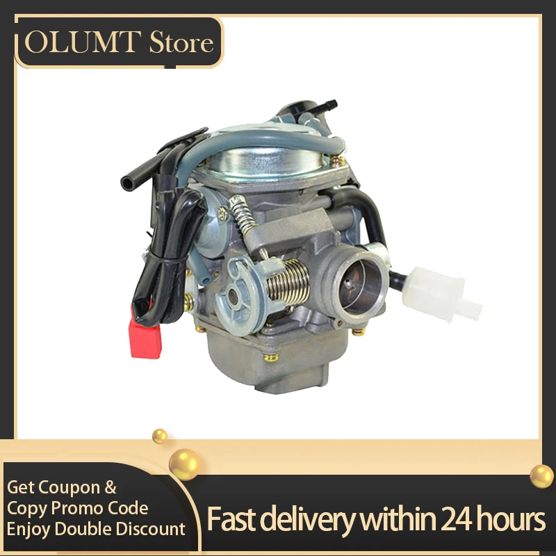 

Stroke Carburetor Carb 4 Stroke GY6 110cc 125CC 150CC ATV Go Karts Scooters Roketa Taotao Bore 24mm For QMJ QMI157 QMI152 Engine
