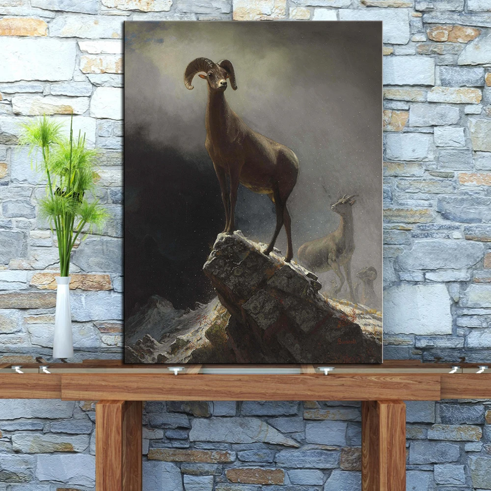 Новый большой холст Художественная печать живопись скалистая Гора овца