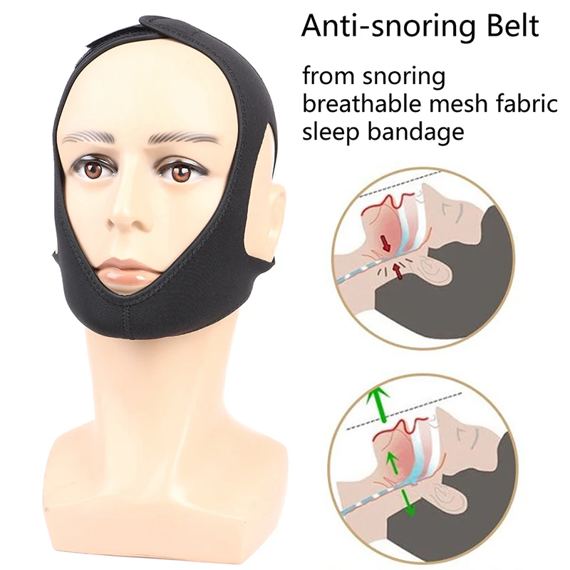 

Anti Snoring Chin Strap Stop Snore Jaw Belt Woman Man Night Sleeping Aid Tools Snoring Protection Jaw Snore Stopper Bandage