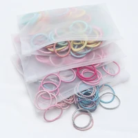 100pcs new glitter girls elastic hair bands kids rubber bands children hair scrunchiesgum accessories style tie