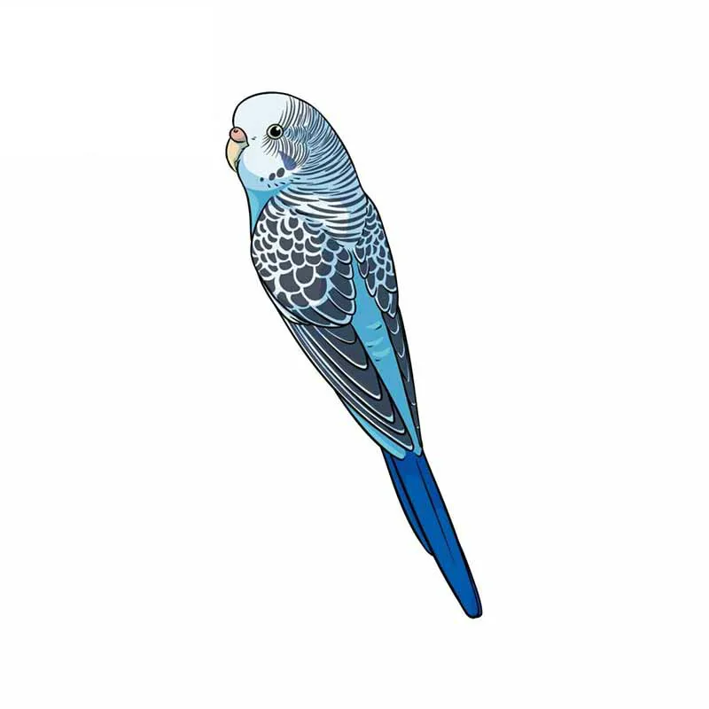 

Funny Blue Budgie Car Sticker Rearview Mirror Car Styling Accessories Vinyl Motorcycle Decal PVC 13cm*6cm
