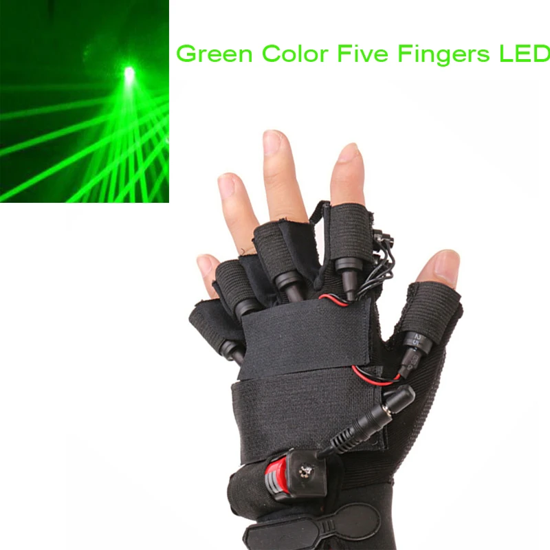Green Five Finger 3 режима зеленые лазерные перчатки Рождество ночной клуб сцена Dj супер яркие 18650 Питание от батареи вечерние красные лазерные лучи - Цвет: Green Five Finger