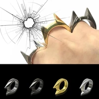 self defense rings for women man metal multifunctional knuckle cat ear shape attack rings jewelry accessories girlfriends gift