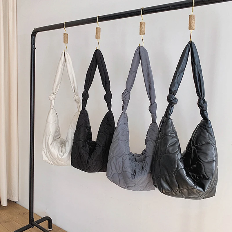 Cloth Soft Shoulder Bag For Women Fashion PU Leather Composite Women Bags Trend Ladies Handbags Large Capacity Female Daily Bag