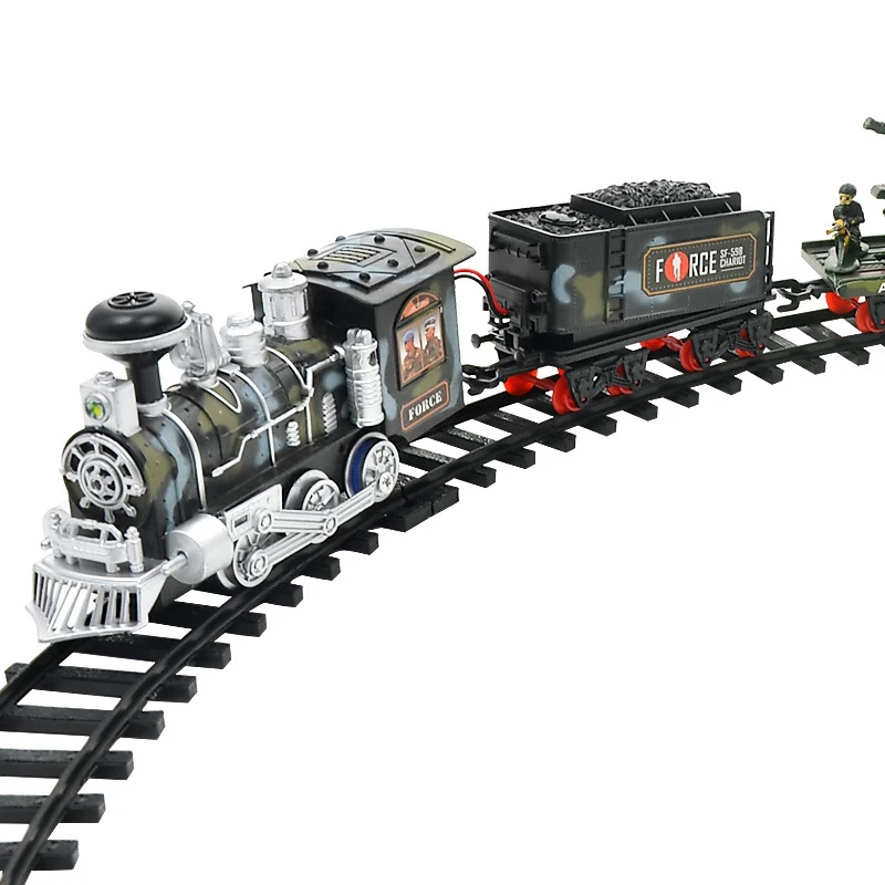 RC Conveyance Rail Car Electric Steam Smoke Track Train Simulation Model Rechargeable Set Toy for | Игрушки и хобби