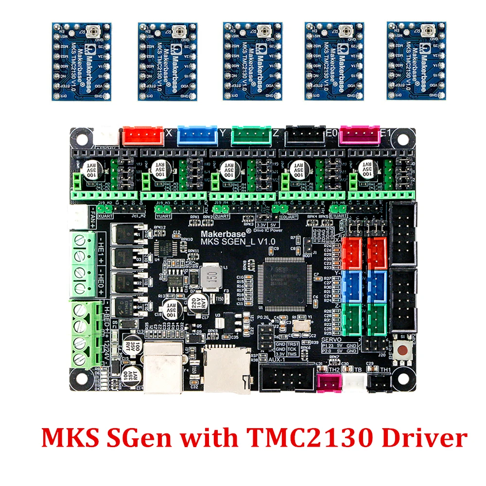 Плата управления 3D принтером MKS SGen L 32Bit smootieboard совместима с Marlin2.0 smootieware LV8729 TMC2208