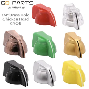 Пластиковая Стандартная кнопка для Hi-Fi аудио гитары, басов, лампы для шкафа 14 дюйма, 6,4 мм, латунное отверстие для вставки