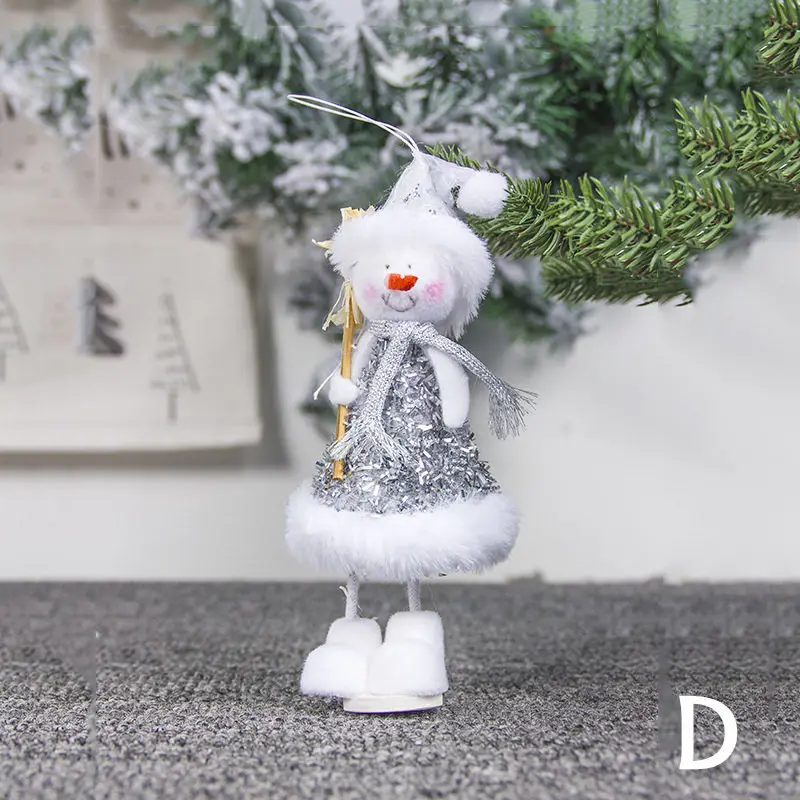 

Christmas Decoration Santa Snowman Girls Cloth Doll Ornaments for Xmas Tree Hanging Drop Pendant Ornament for Christmas Festival