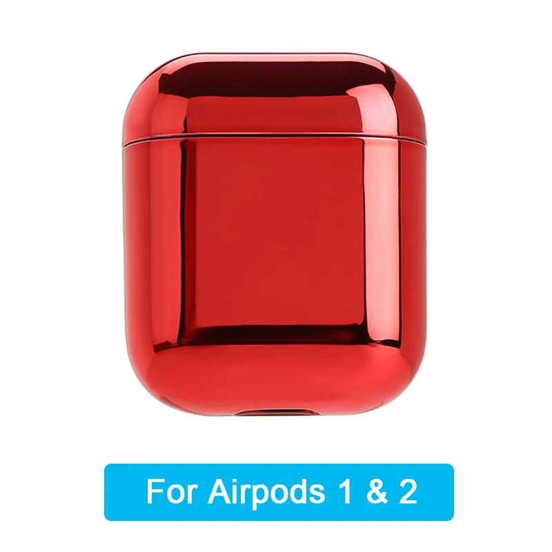 Red YBD Роскошный чехол для ПК AirPods 1 2 защитный чехол для Apple Airpods Air Pods чехол Coque Funda для Airpod аксессуары чехол на аирподс - Цвет: Red