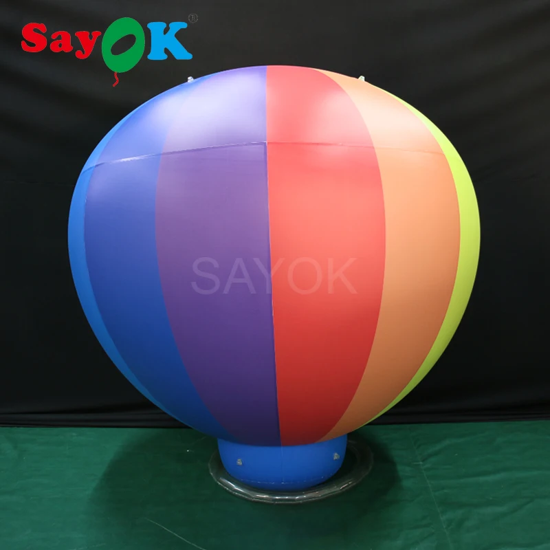 

1.5mH PVC Half hot air balloon rainbow inflatable hanging balloons for birthday parties/wedding/event/show