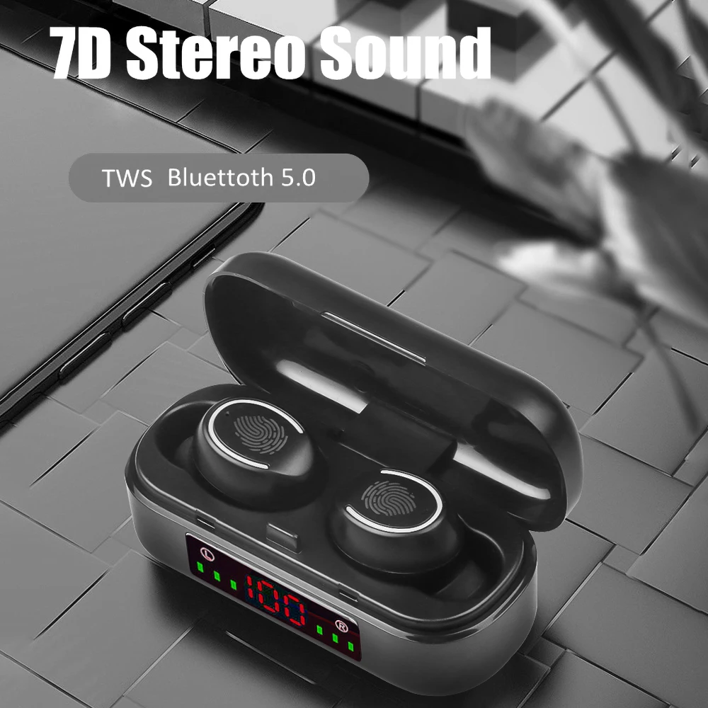 Сенсорный экран 7D звук наушники вкладыши TWS с 5 0 Беспроводной Bluetooth IPX7
