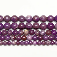 genuine semi precious natural purple america lepidolite stone round loose beads 6 8 10 mm for jewelry making