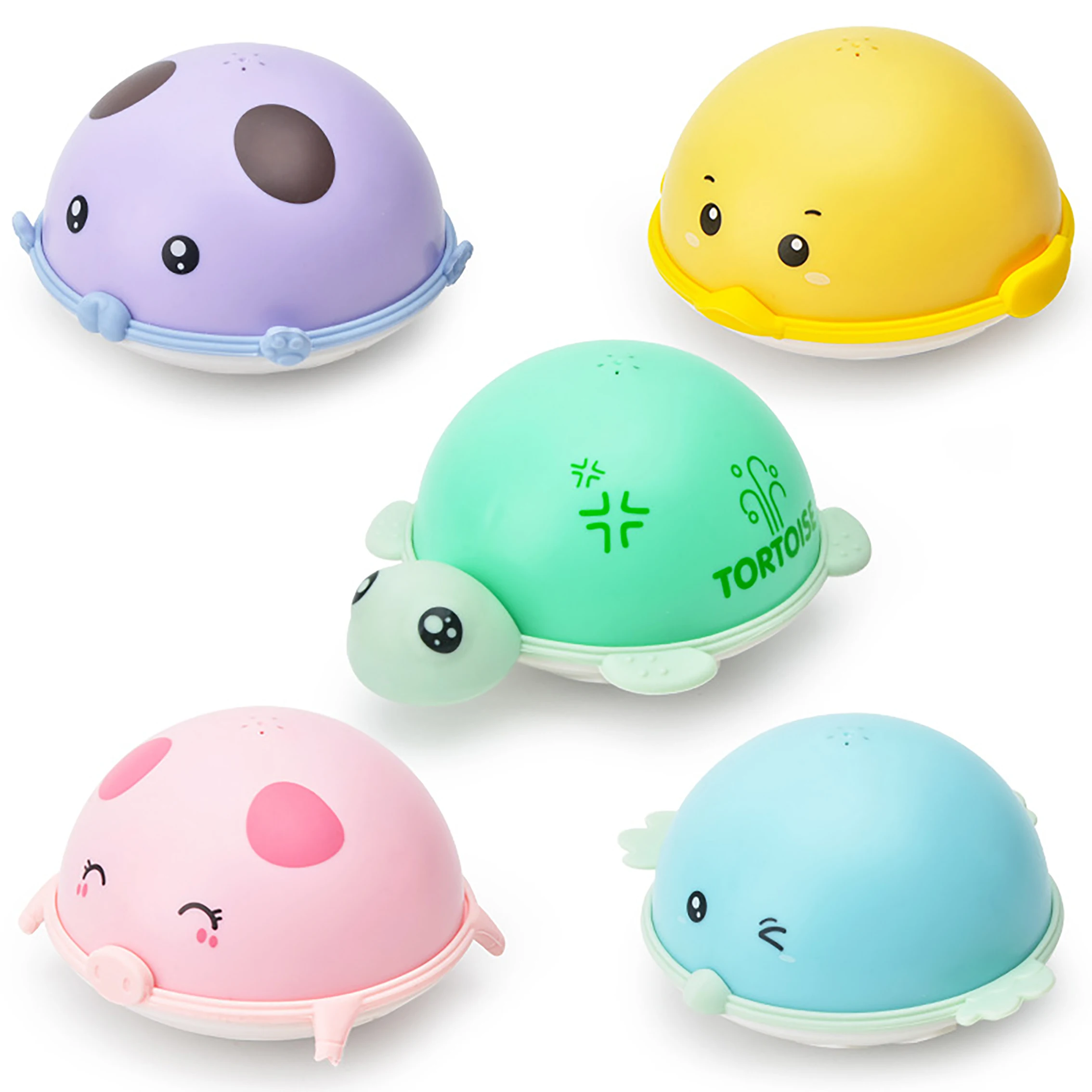 

Bathroom Water Toys 2-in-1 Induction Water Spray Cute Pet Amphibious Lighting Music Universal Water Spray Ball Parent Child Toys