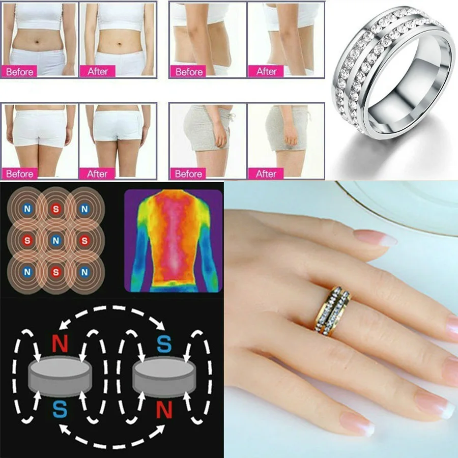

Fashion Slimming Finger Ring Micro Magnetic Weight Loss Finger Ring Fat Burning String Stimulating Acupoints Fitness Health Care