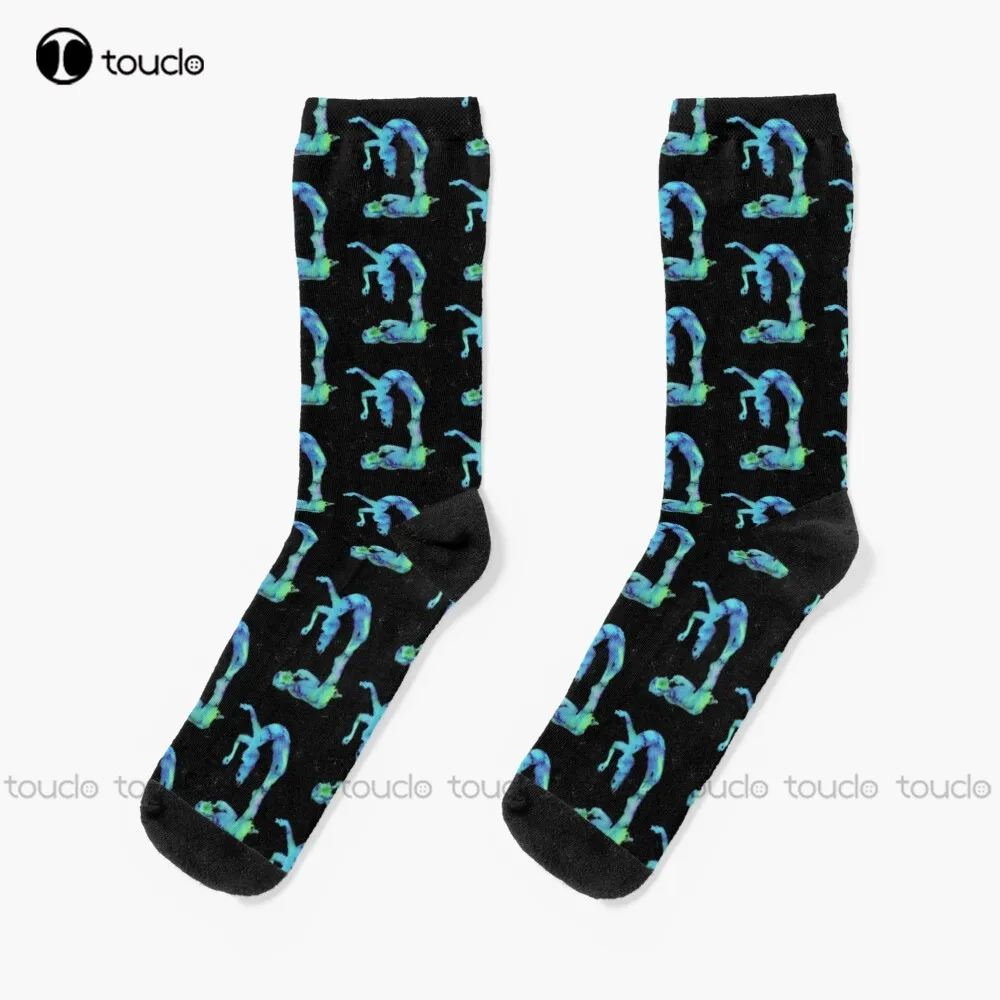 

Aurora Acro Yoga Socks Funny Socks For Women Personalized Custom Unisex Adult Teen Youth Socks 360° Digital Print Christmas Gift