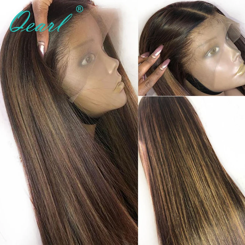 Натуральный прямой парик 13x6 парики из человеческих волос с кружевом спереди