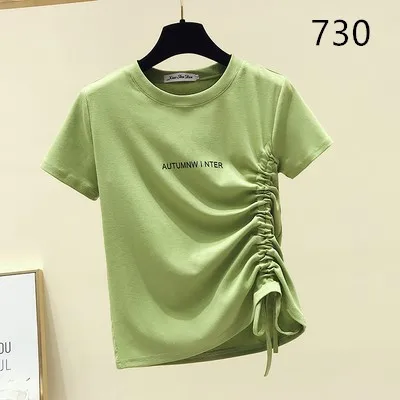 

T Shirt Women Clothes 2020 Fashion Tee Top Blue Fashion Cotton Ladies Tee Shirt