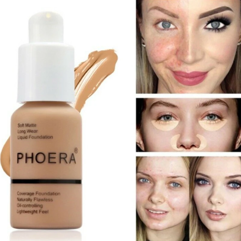 Жидкая основа для макияжа 30 мл матовая долговечная водостойкая питательная