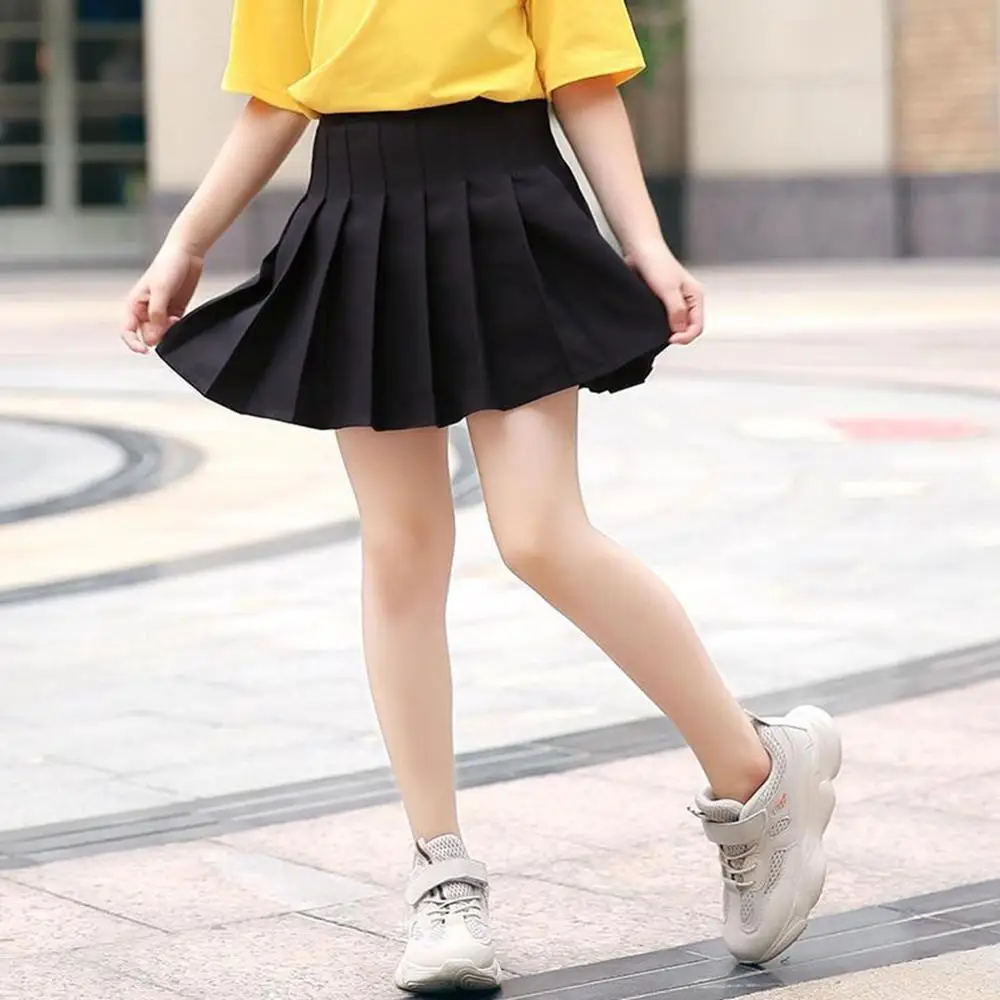 4 16Years в клеточку для девочек Юбки маленьких детский анти светильник студенческом