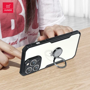 Xundd For iPhone 13 Pro Max Cover Screen Protector Phone Holder
Adjustable Shockproof Transparent Bumper Case Glass Stand