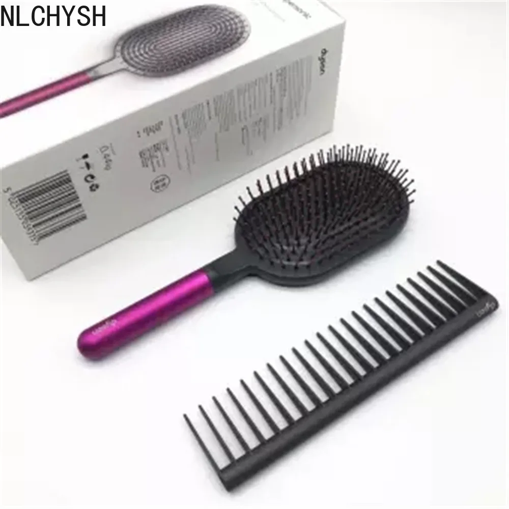 

Gift For Dyson Comb Wide Tooth air Detangling Hairdressing Rake Hair Styling massage Sharon Brush Set (2pc) Tool accessories