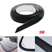 1x universal 5m black rubber seal weather strip trim for car front rear windshield sunroof triangular window edge weatherstrip