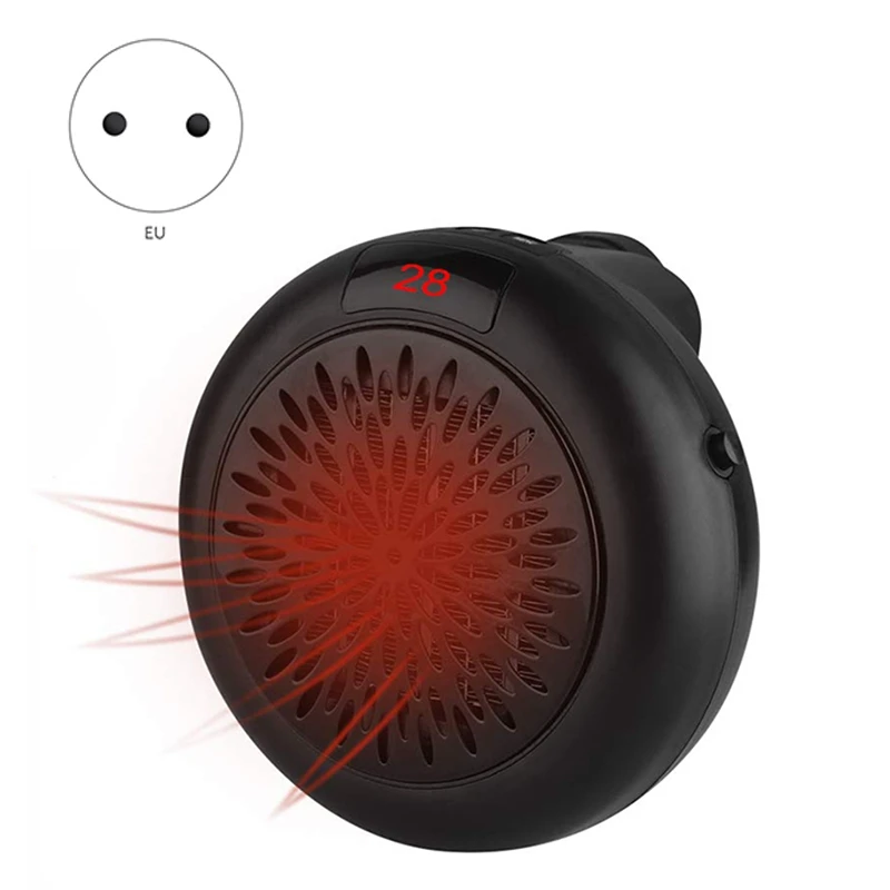 Тепловентилятор с вилкой 900 Вт мини обогреватель персональный горячим и