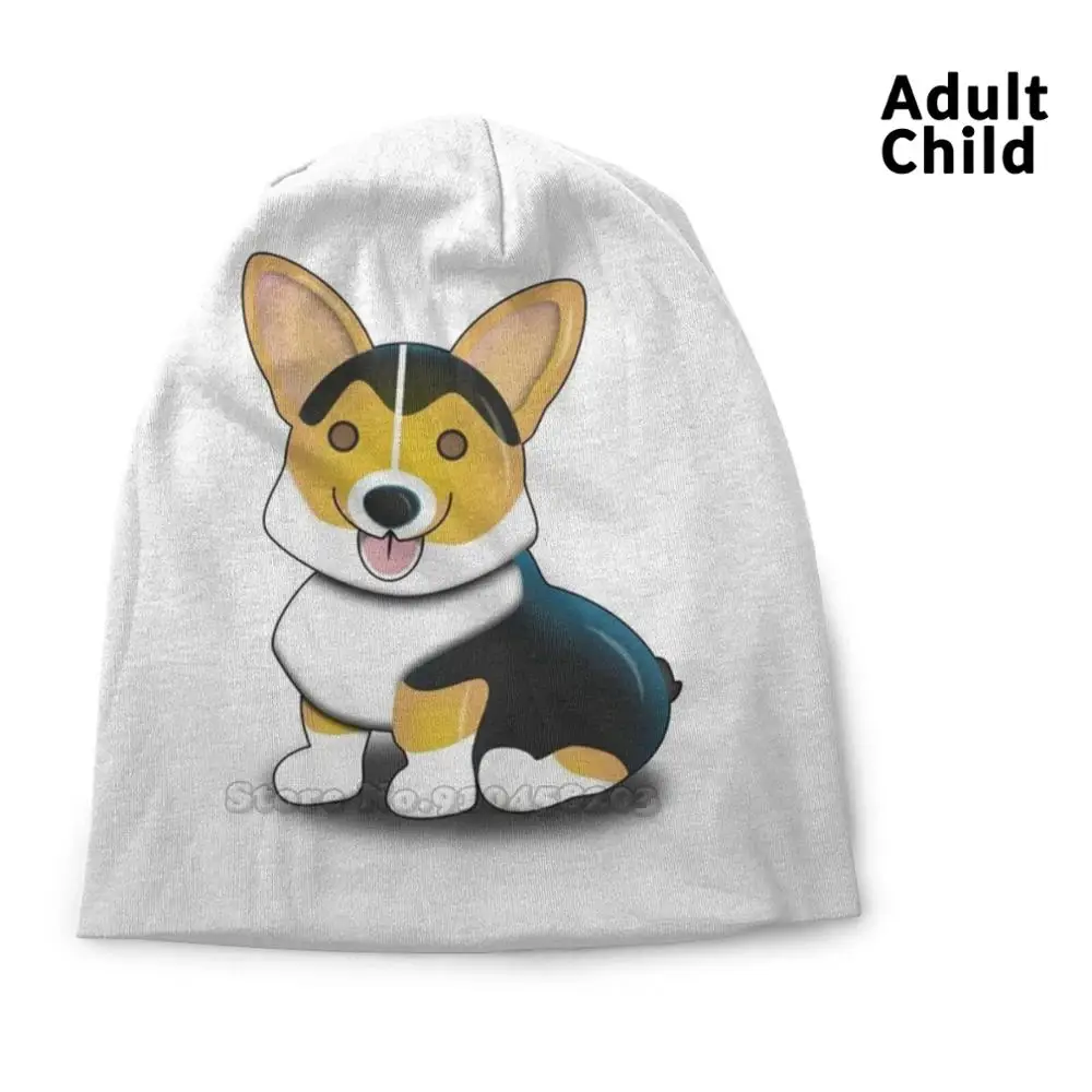 

Good Boy Corgi Hip-Hop Hat Beanie Hat Casual Polyester Knit Cap Corgi Dog Puppy The Corgi