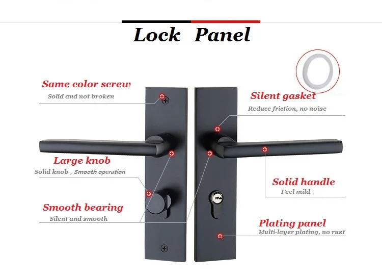 Космическая алюминиевая темная ручка для межкомнатной двери дверная дверного