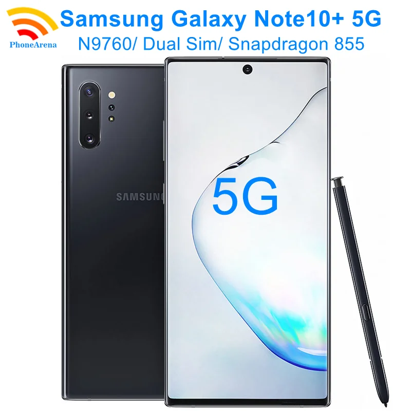

Samsung Galaxy Note10+ Note10 Plus 5G N9760 Dual Sim Original 6.8" 12GB RAM 256GB ROM NFC Snapdragon 855