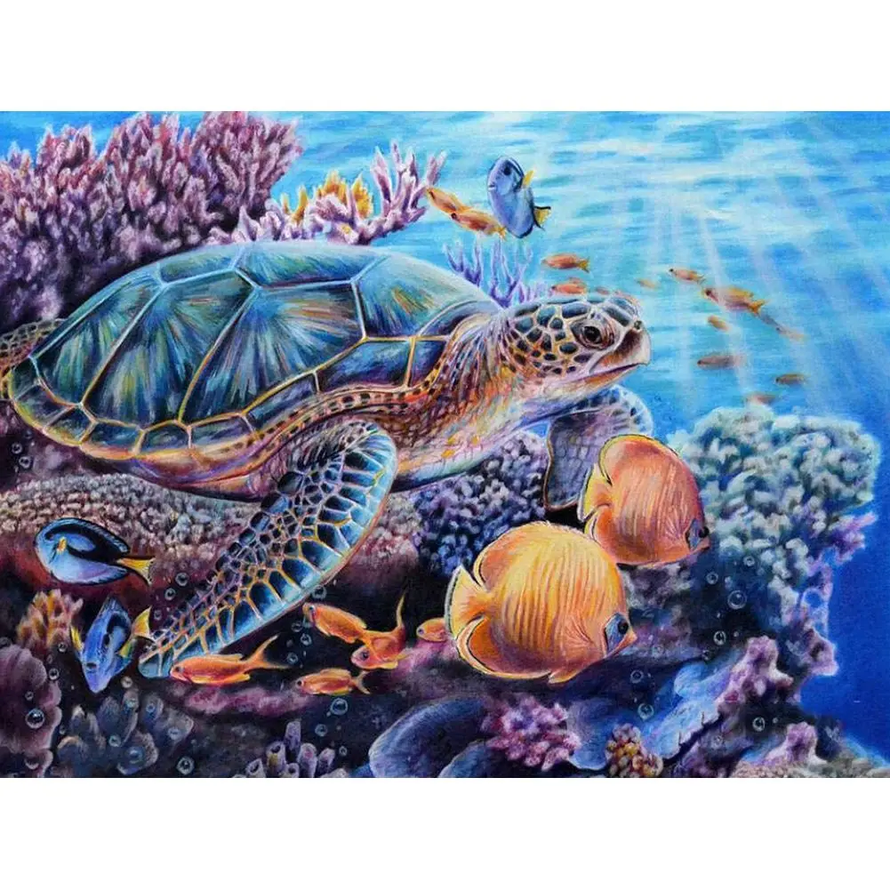 5D алмазная вышивка море черепаха полная дрель краска с алмазным искусством DIY