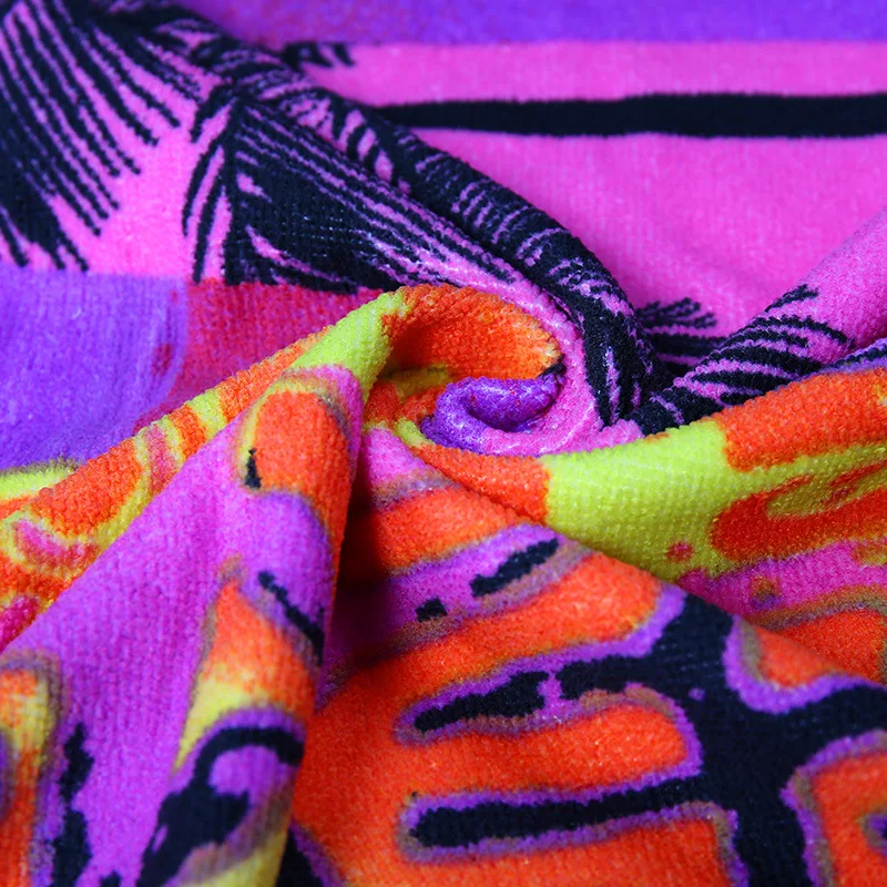 Печатных пляжное Полотенца микрофибра 70*145 см банное для взрослых красивый закат