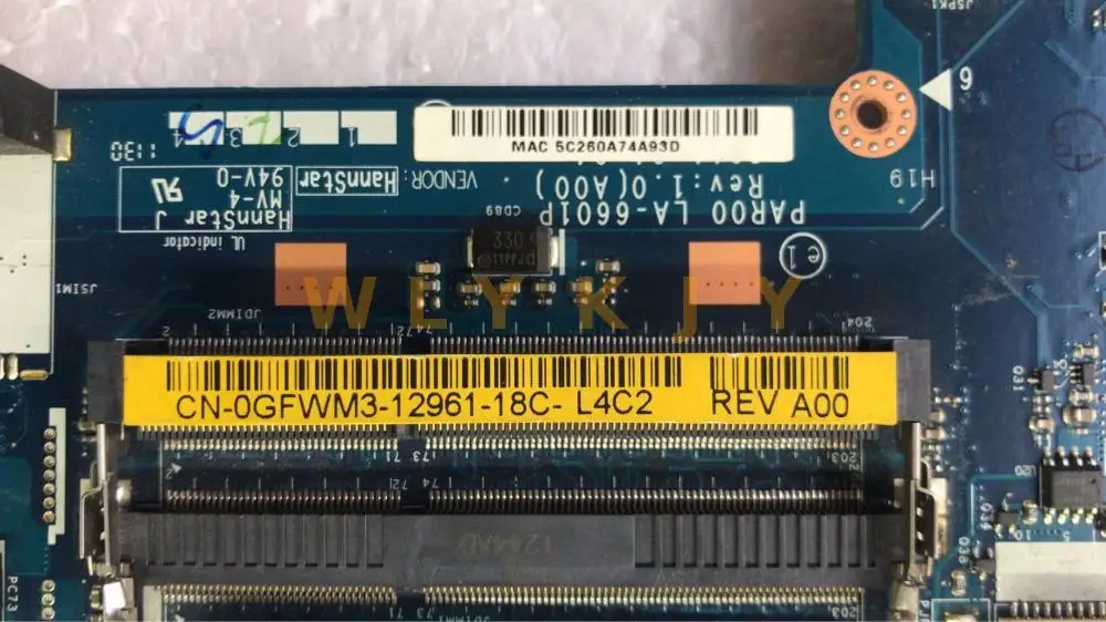 Для Dell Alien ware m17x R3 ноутбук ПК материнская плата la 6601p HM67 CN 0GFWM3 GFWM3 100% ТЕСТ