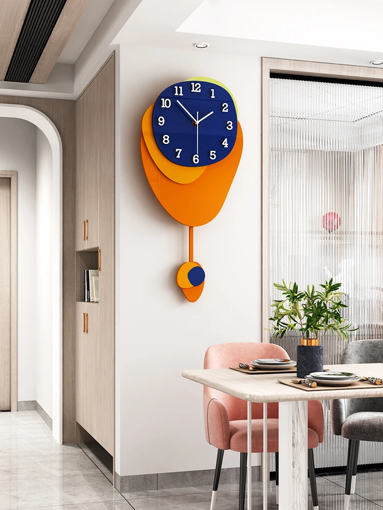 

Nordic Design Wall Clock Pendulum Modern Luxury Silent Large Wall Clock Geometry Creative Reloj Pared Home Decoracion EI50ZB