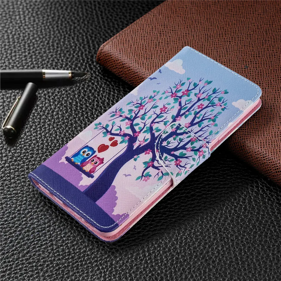 Детский кожаный чехол подставка для телефона Xiaomi CC9 Pro Mi Note 10 Redmi K30